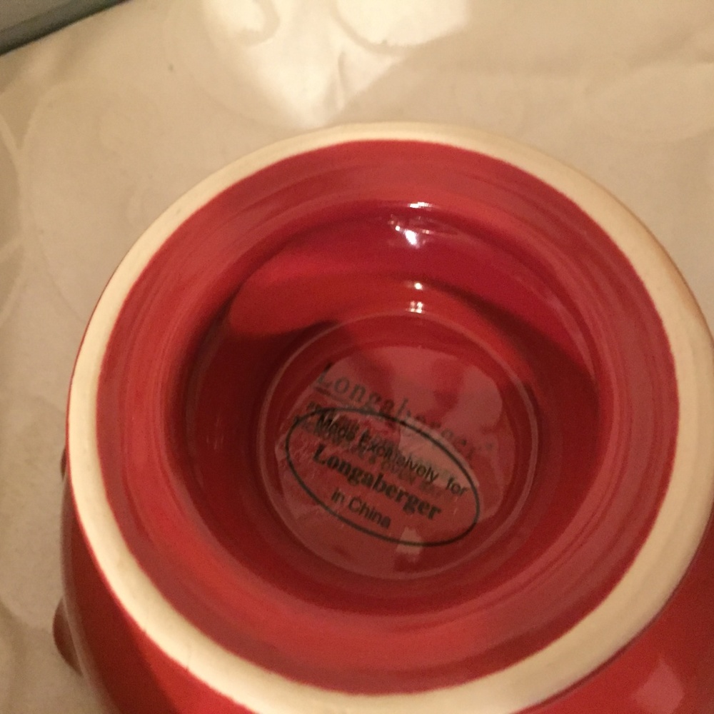 Longaberger 2005 Be My Valentine Ruffled Bowl - Picture 3 of 6
